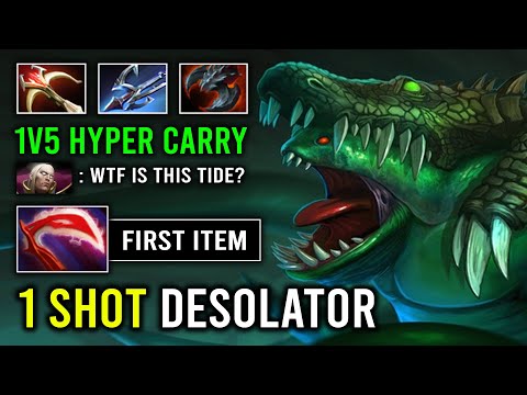 NEW Hyper Carry 1v5 Run At Them Desolator 1 Shot Gush Brutal Hit Like a Truck Tidehunter Dota 2