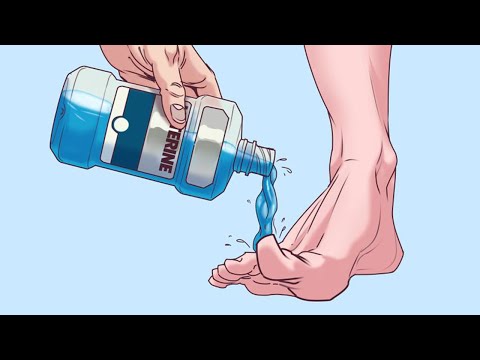 Er taucht seine Zehen in Mundspülung, dann passierte das Unmögliche!