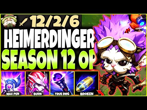 I created the MOST OP Heimerdinger Season 12 Top Build ~ Non-Stop GOLD 🔥 LoL Top Heimer s12 Gameplay