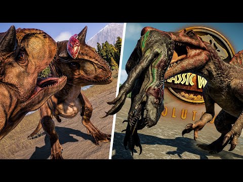 SOME OF THE BEST ANIMATIONS!! FIGHTS, KILLS, INTERACTINGS! - Jurassic World Evolution 2