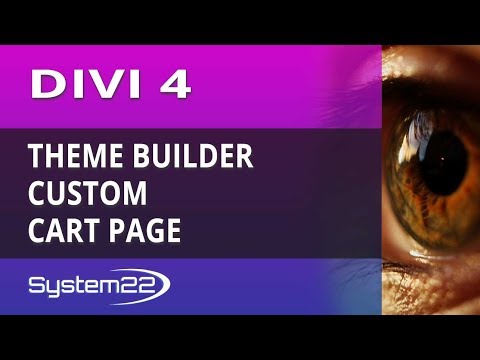 Divi 4 Theme Builder Custom Cart Page 👍 Video