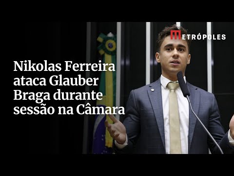 Nikolas Ferreira ataca Glauber Braga e defende ocupação do plenário durante sessão na Câmara; veja