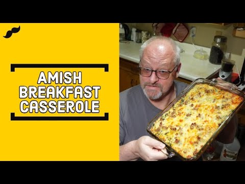 Amish Breakfast Casserole - Sausage and Cheese and Hashbrowns, OH MY!
