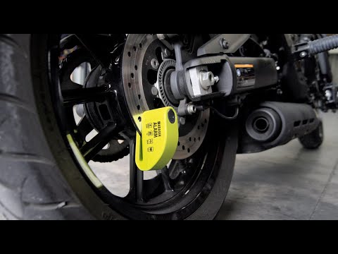 KRASER 6Y Anti-Theft Moto Alarm Disc Padlock Certification + Cable & Bag, Motorbike Scooter Bike