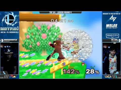 Smash n Splash 3 - HomeMadeWaffles (Falco) vs. SSI | Zain (Marth) - SSBM - Top 64 Losers R4