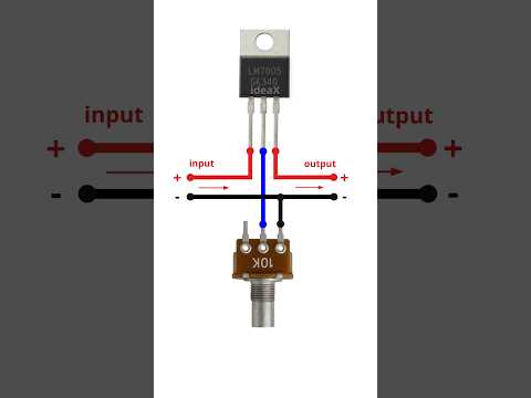 7805 Regulator Circuit | Step-Down to 5V ⚡ #electronics #diy #ideax