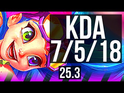ZOE & Syndra vs TAHM KENCH & Caitlyn (SUP) | 7/5/18 | NA Grandmaster | 25.3