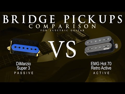 DiMarzio SUPER 3 vs EMG HOT 70 RETRO ACTIVE - Bridge Guitar Pickup Comparison Tone Demo