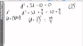 Completing the Square with Integer Solutions
