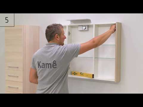 How to install kame bathroom mirror cabinet