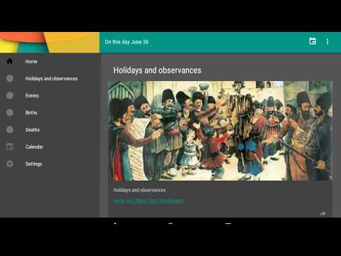 On this day. Historical calend Video