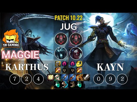 SN Maggie Karthus vs Kayn Jungle - KR Patch 10.22