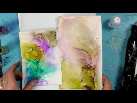 Two ways with Alcohol Ink on Yupo Card by Tracey Dutton - A Lavinia Stamps Tutorial