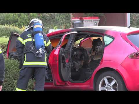 25-08-2022 Brand i Rød bil Nørre Jernløse