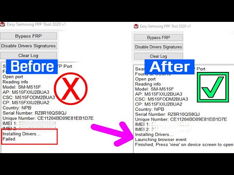 Samsung Easy FRP Tool 2020 Installing Drivers Failed/Fix Launching Browser Event Failed100% Working Video