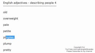 English adjectives - describing people part 4 English For Beginners