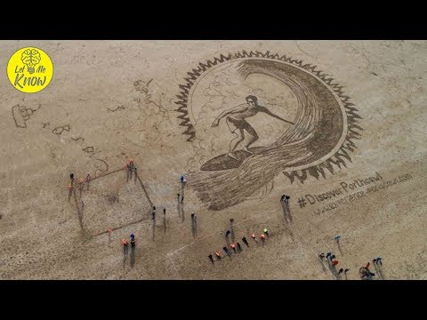 Artist Creates Jaw Dropping Ephemeral Sand Murals Across UK Beaches