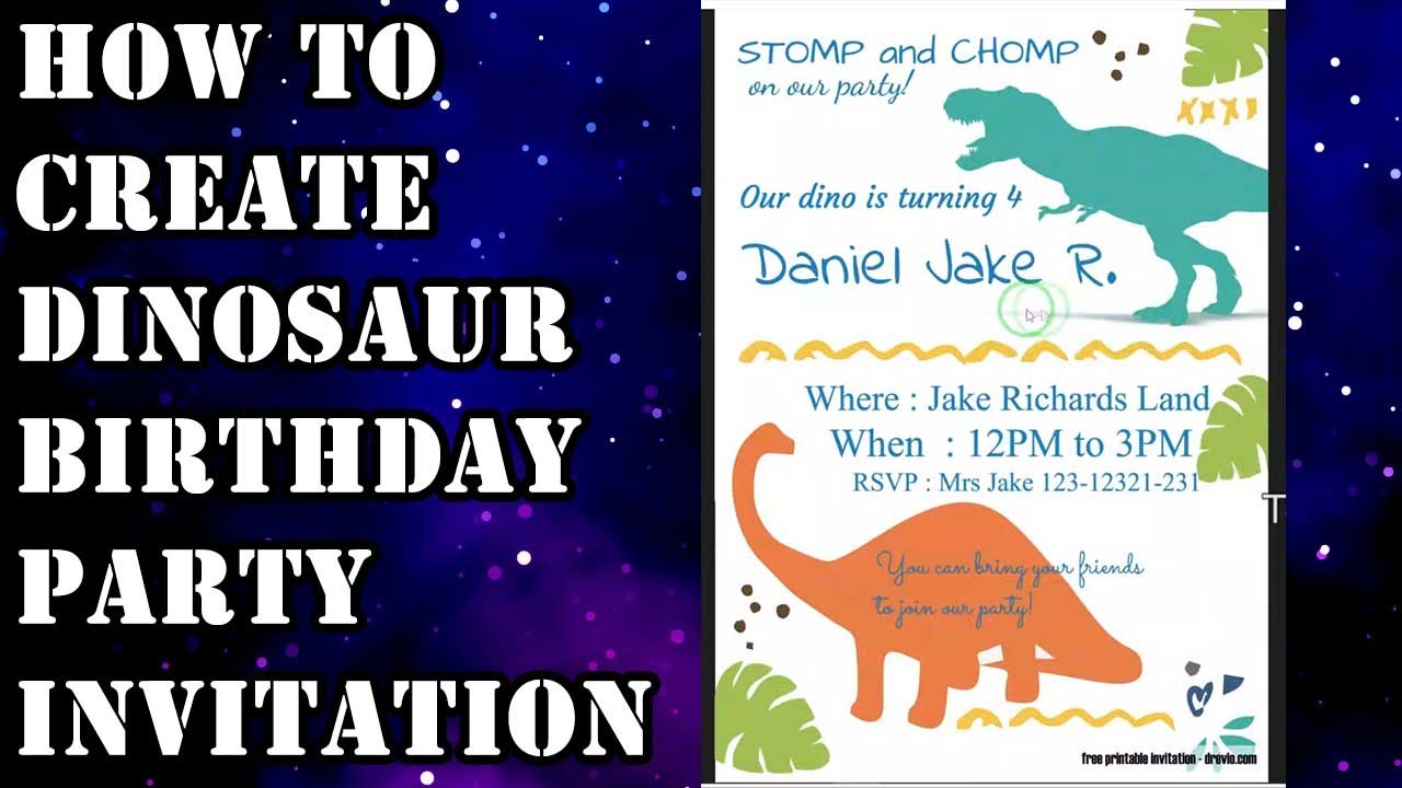 How To Create Dinosaur Birthday Party Invitations