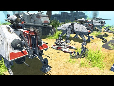 Clone Beach Defense Holds ENDLESS WAVES of Droids! - Men of War: Star Wars Mod Battle Simulator