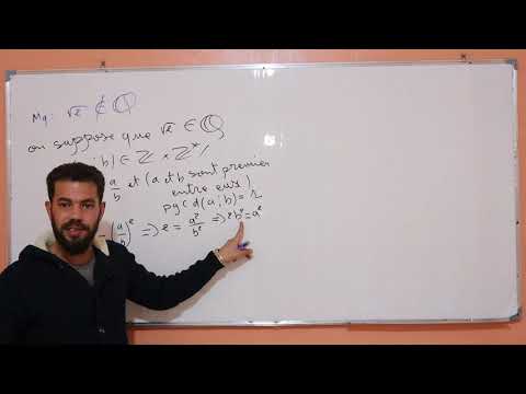 Démonstration par l'absurde de « La racine carrée de 2 est un nombre irrationnel ».