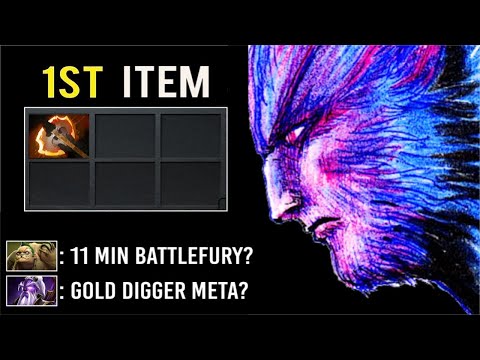 NEW META First Item Battle Fury Riki Fast Gold Digger Farm 1 Skill Delete All Meta Heroes WTF Dota 2