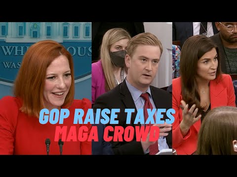 Psaki claims 'Republicans want to raise taxes', MAGA crowd half the people who voted. Focus on costs