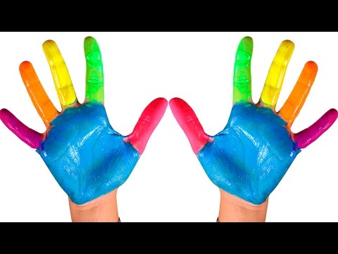 🔤 LOS COLORES  🔤 Pintar la mano de colores | Aprender Jugando