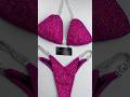 Sparkling Neon Pink Bikini Competition Suit (B158)