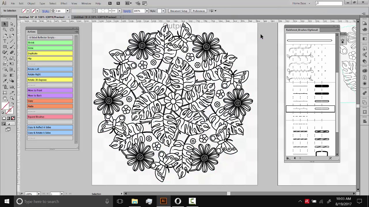 Making Tropical Mandalas with illustrator