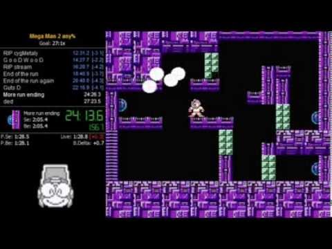 Mega Man 2 speedrun (normal with zips) - 27:18