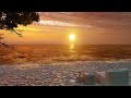Peaceful Sunrise Ambience | Relaxing Ocean Wave Sounds | Seaside