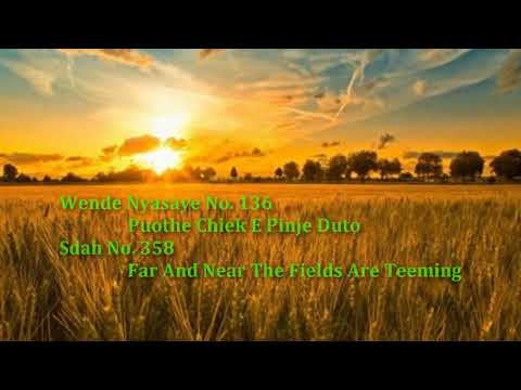 SDA Hymnal Song no 358 ( Far and Near The Fields Are Teeming) in Luo - Puothe Chiek E Pinje Duto 136