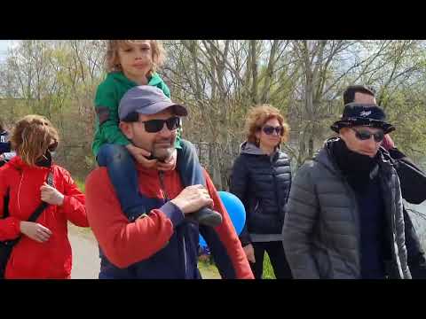 Alcuni momenti della marcia delle "Stelle sulla Terra", 2 aprile 2022