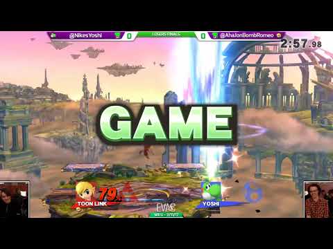 EVAC 3/11/17 - Smash 4 - ESG | Aha (Toon Link) vs Nikes (Yoshi) - Losers Finals