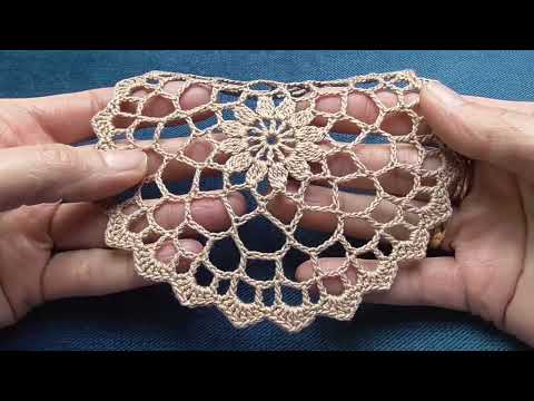 Serwetka "Rysia 1" 14cm średnicy (Okrążenie 1-7) Szydełko