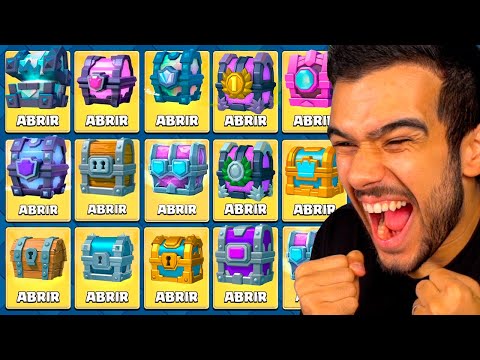 ABRI TODOS OS BAÚS DE TODAS AS ÉPOCAS DO CLASH ROYALE!!