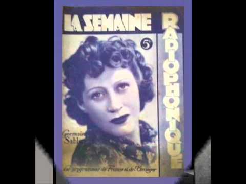 Germaine Sablon sur le poste parisiens 1936