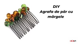DIY Agrafă de păr cu mărgele 