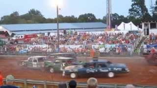 preview picture of video 'Madison County Fair Demolition Derby Heat 2'