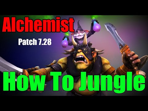 DoTa 2 How To Jungle Alchemist Patch 7.28a 12k gold