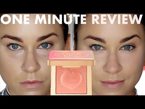 NEW! Too Faced Peach Blur Smoothing Powder | ONE MINUTE REVIEW! Beauty Banter