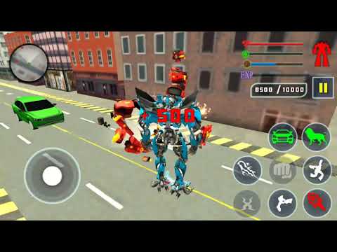 Lion Robot Car Transforming Games Robot Shooting | Rescue City Robot Lion Android GamePlay