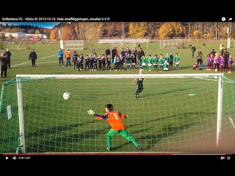 Sollentuna FK - Väsby IK 2013-10-19. Hela straffläggningen, resultat 6-5 !!!