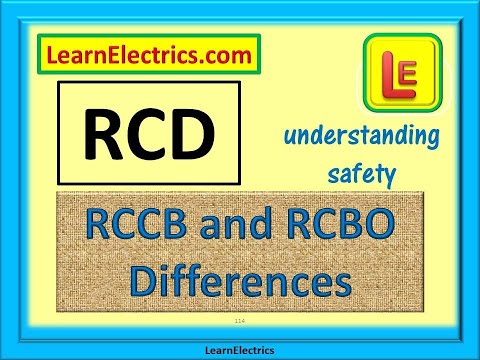 RCD - RCCB and RCBO Differences explained