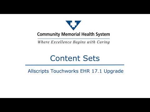 Allscripts Ehr 17 1 Content Sets