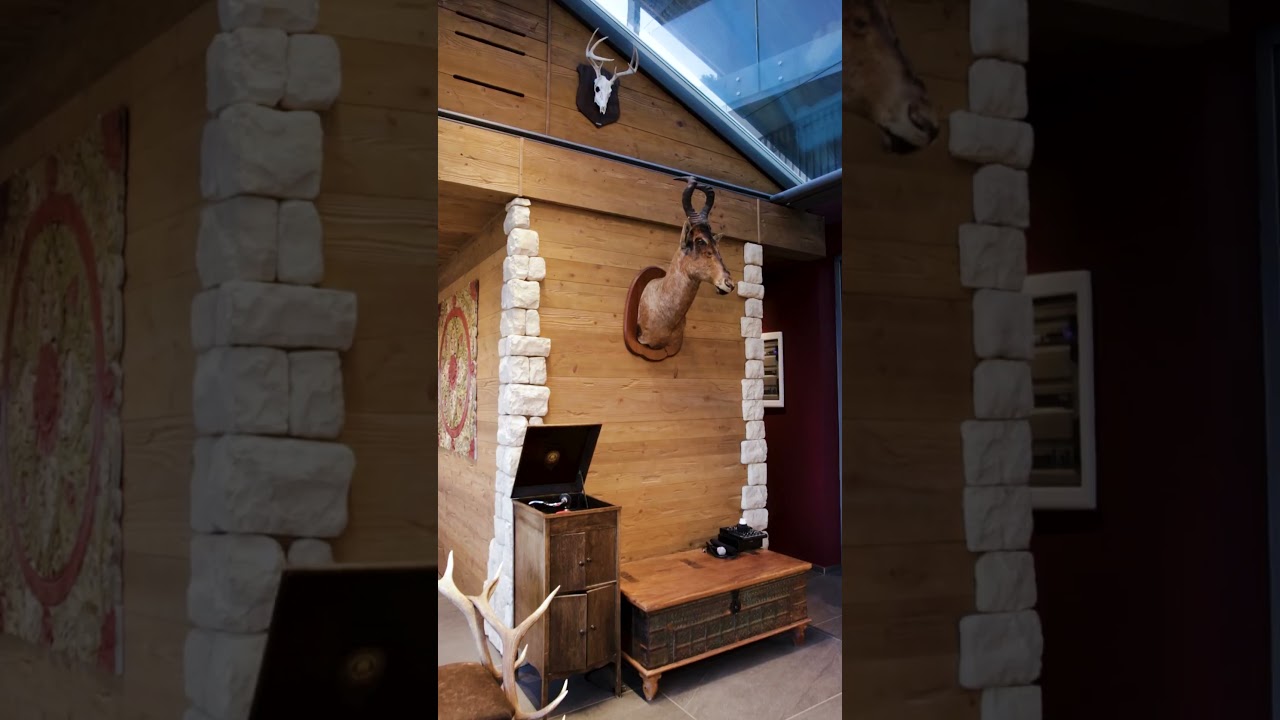 Cigar lounge cladded with Hajj Art Stone Eastern Fieldstone