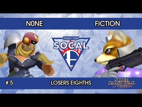 Fight For SoCal 5 - n0ne (Captain Falcon) VS Fiction (Fox) - SSBM - Losers Eighths