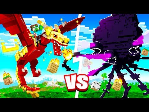 STRONGEST DRAGONS vs THE WITHER STORM in MINECRAFT!