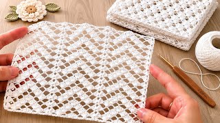 🤍 Gorgeous Crochet Zig Zag 🤍 How to Make a Runner, Blouse Pattern for All Projects