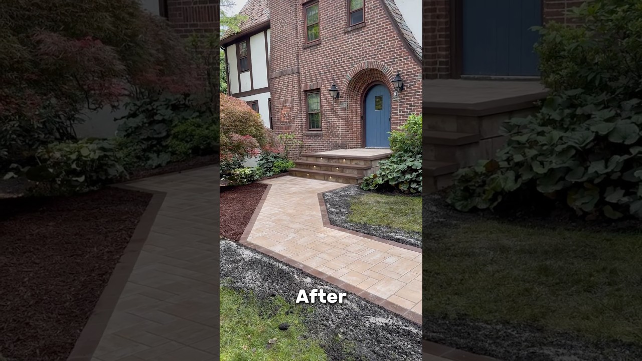 Beautiful Paver Walkway & Block Steps in North Caldwell, NJ